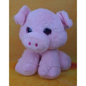 Toy Factory Pink Pig Stuffed Animal Plush Toy 14" Lil Ones Farm Asst